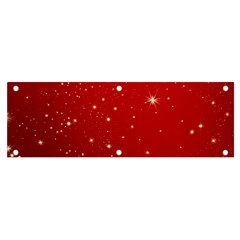 Stars-red Chrismast Banner And Sign 6  X 2 