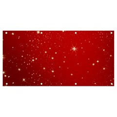 Stars-red Chrismast Banner And Sign 8  X 4 