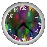 Stars Wall Clock (Silver) Front