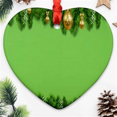 New-year-green Ornament (heart)