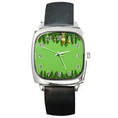 New-year-green Square Metal Watch by nateshop