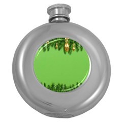 New-year-green Round Hip Flask (5 Oz) by nateshop