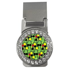 Pattern-polka Green Yelow Black Money Clips (cz)  by nateshop