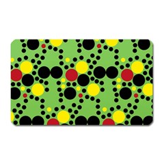 Pattern-polka Green Yelow Black Magnet (rectangular) by nateshop