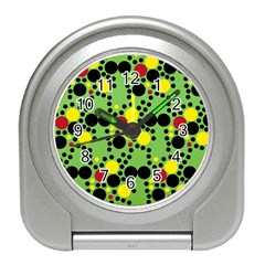 Pattern-polka Green Yelow Black Travel Alarm Clock