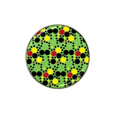 Pattern-polka Green Yelow Black Hat Clip Ball Marker (10 Pack) by nateshop