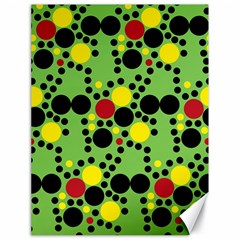 Pattern-polka Green Yelow Black Canvas 18  X 24  by nateshop