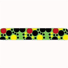 Pattern-polka Green Yelow Black Small Bar Mats by nateshop