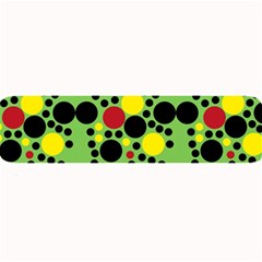 Pattern-polka Green Yelow Black Large Bar Mats by nateshop