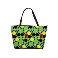 Pattern-polka Green Yelow Black Classic Shoulder Handbag by nateshop