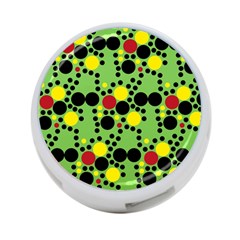 Pattern-polka Green Yelow Black 4-port Usb Hub (two Sides) by nateshop