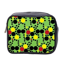 Pattern-polka Green Yelow Black Mini Toiletries Bag (two Sides) by nateshop