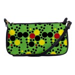 Pattern-polka Green Yelow Black Shoulder Clutch Bag Front