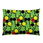 Pattern-polka Green Yelow Black Pillow Case (Two Sides) Front