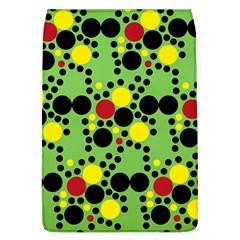 Pattern-polka Green Yelow Black Removable Flap Cover (l) by nateshop