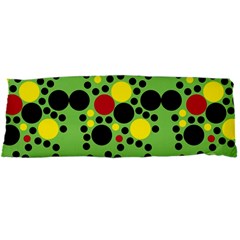 Pattern-polka Green Yelow Black Body Pillow Case Dakimakura (two Sides) by nateshop