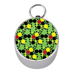 Pattern-polka Green Yelow Black Mini Silver Compasses by nateshop