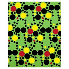 Pattern-polka Green Yelow Black Drawstring Bag (small) by nateshop