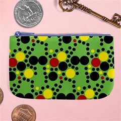 Pattern-polka Green Yelow Black Large Coin Purse by nateshop