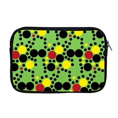 Pattern-polka Green Yelow Black Apple Macbook Pro 17  Zipper Case by nateshop