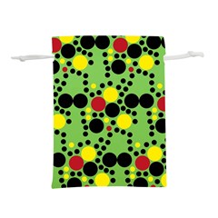 Pattern-polka Green Yelow Black Lightweight Drawstring Pouch (s) by nateshop