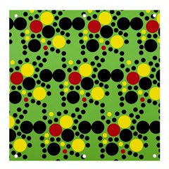 Pattern-polka Green Yelow Black Banner And Sign 4  X 4 