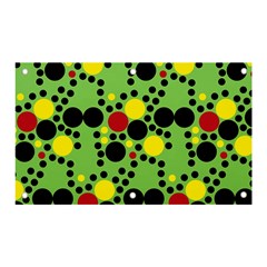 Pattern-polka Green Yelow Black Banner And Sign 5  X 3  by nateshop