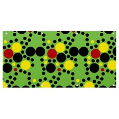 Pattern-polka Green Yelow Black Banner And Sign 8  X 4  by nateshop