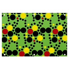 Pattern-polka Green Yelow Black Banner And Sign 6  X 4 