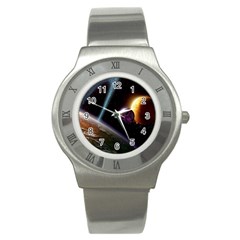 Planets In Space Stainless Steel Watch by Sapixe