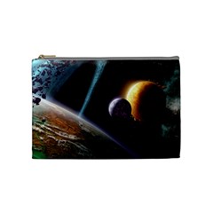 Planets In Space Cosmetic Bag (medium) by Sapixe