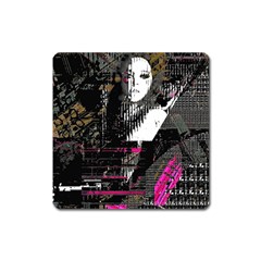 Grunge Witch Square Magnet by MRNStudios