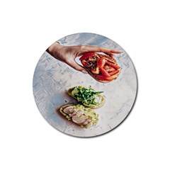 A Beautiful Bruschetta Rubber Coaster (round) by ConteMonfrey