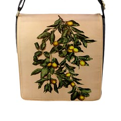 A Vintage Bunch Of Lemons Flap Closure Messenger Bag (l) by ConteMonfrey