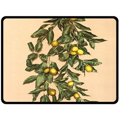 A Vintage Bunch Of Lemons Double Sided Fleece Blanket (large)  by ConteMonfrey