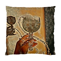 A Little Glass Of White Wine - Italian Drinks Standard Cushion Case (two Sides) by ConteMonfrey