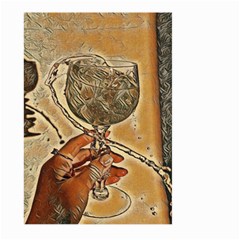 A Little Glass Of White Wine - Italian Drinks Large Garden Flag (two Sides) by ConteMonfrey