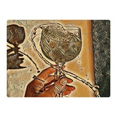 A Little Glass Of White Wine - Italian Drinks Double Sided Flano Blanket (mini)  by ConteMonfrey