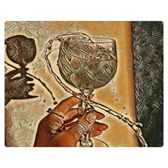 A Little Glass Of White Wine - Italian Drinks Double Sided Flano Blanket (medium)  by ConteMonfrey