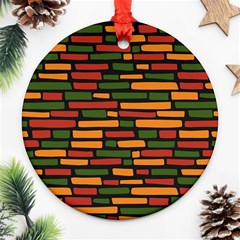 African Wall of bricks Ornament (Round)