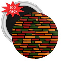 African Wall Of Bricks 3  Magnets (100 Pack) by ConteMonfrey