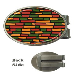 African Wall of bricks Money Clips (Oval) 