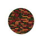 African Wall of bricks Rubber Round Coaster (4 pack) Front