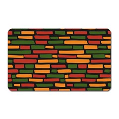 African Wall Of Bricks Magnet (rectangular) by ConteMonfrey