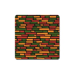 African Wall of bricks Square Magnet