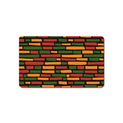 African Wall of bricks Magnet (Name Card)