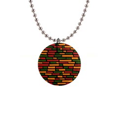 African Wall of bricks 1  Button Necklace