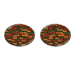 African Wall of bricks Cufflinks (Oval)