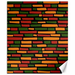 African Wall of bricks Canvas 8  x 10 