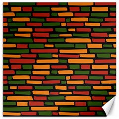 African Wall of bricks Canvas 12  x 12 